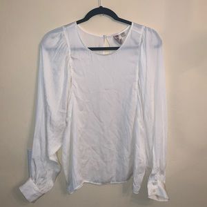 Anthropologie Dolan White Silky Blouse